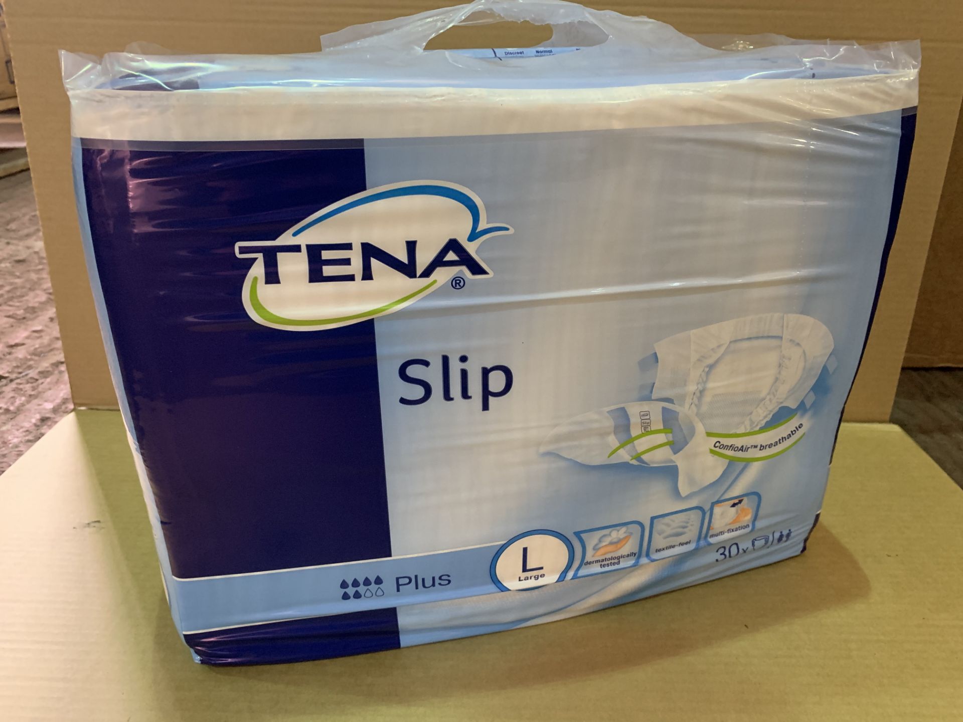 9 X BRAND NEW PACKS OF 30 TENA SLIP LARGE PADS IN 3 BOXES