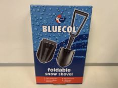 12 X NEW BLUECOL FOLDABLE METAL SHOVELS