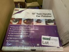 2 X BRAND NEW 10" TWIN HANDLE CAR POLISHERS