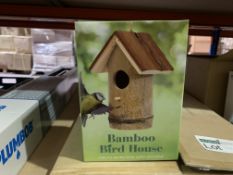 24 X BRAND NEW BAMBOO BIRD HOUSES