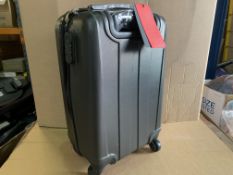 3 X BRAND NEW CHACHENA CHARCOAL CABIN SIZE APPROVED SUITCASES