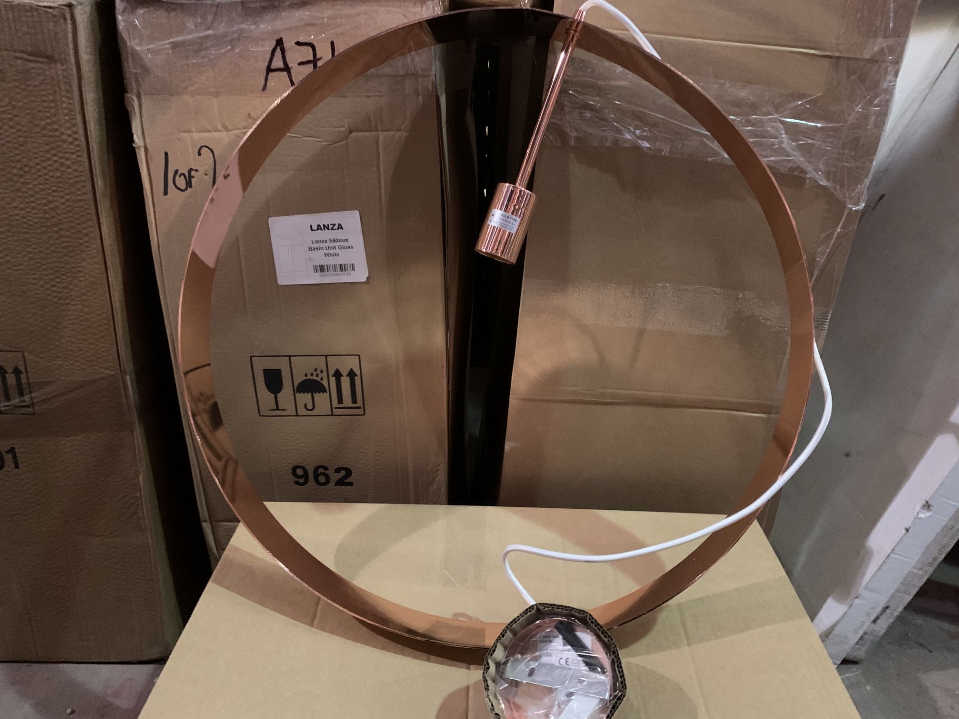 5 X BRAND NEW ICONIC LIGHTS COPPER LOOP CEILING PENDANTS