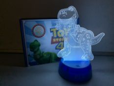 16 X BRAND NEW RETAIL BOXED TOY STORY 4 REX COLOUR CHANGING NIGHT LAMPS (TOUCH BASE LAMPS) (895/27)