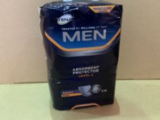 24 X BRAND NEW PACKS OF 16 TENA MEN ABSORBENT PROTECTOR LEVEL 3 PADS IN 4 BOXES