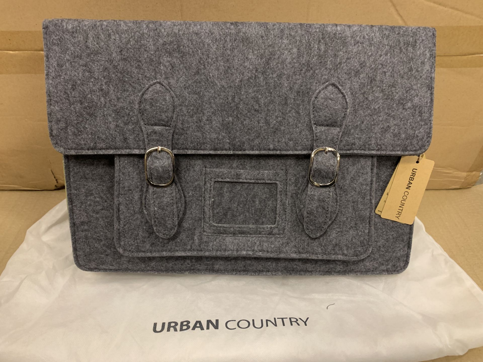 5 X BRAND NEW URBAN COUNTRY GREY MESSENGER BAG LARGE SATCHELS RRP £47 EACH
