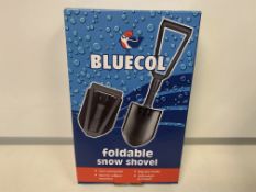 12 X NEW BLUECOL FOLDABLE METAL SHOVELS