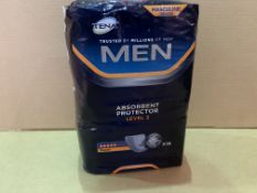 24 X BRAND NEW PACKS OF 16 TENA MEN ABSORBENT PROTECTOR LEVEL 3 PADS IN 4 BOXES