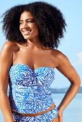 10 X BRAND NEW INDIVIDUALLY PACKAGED FIGLEAVES CAPE COD UNDERWIRED TWIST BANDEAU TANKINI TOP COLBALT