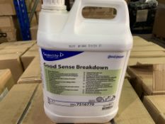 24 X BRAND NEW 5L TUBS OF DIVERSEY CARE GOOD SENSE BREAKDOWN