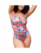 17 X BRAND NEW INDIVIDUALLY PACKAGED FIGLEAVES BORA BORA UNDERWIRED SQUARE NECK SWIMSUITS SUNSET RED