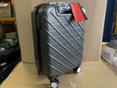 3 X BRAND NEW DULONG CHARCOAL SUITCASES CABIN SIZE SUITCASES