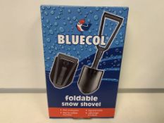 12 X NEW BLUECOL FOLDABLE METAL SHOVELS