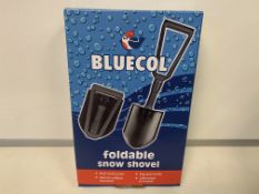 12 X NEW BLUECOL FOLDABLE METAL SHOVELS