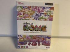 40 X BRAND NEW WHEN IN ROME THE TRAVEL TRIVIA GAME WHERE REAL PEOPLE ASK THE QUESTIONS (1077/27)