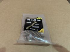 250 X BRAND NEW PACKS OF 10 TURBODRIVE 4 X 40MM SCREWS