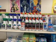 APPROX 50 ITEMS TO INCLUDE POLYCELL EXTERIOR SPRAY, CUPRINOL SPRAY, DESCALER ETC