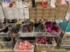 CONTENTS OF 3 SHELVES TO INCLUDE VARIOUS FOOTWEAR APPROX 100 PAIRS