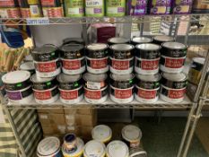 PAINT LOT INCLUDING CROWN TRADE FULL GLOSS 2.5 LITRE APPROX 30 TINS