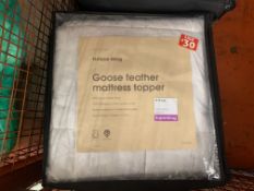 6 X DEBENHAMS NATURAL FILLING GOOSE FEATHER MATRESS TOPPERS