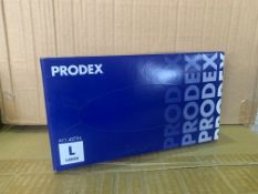 10 X PACKS OF 100 PRODEX VINYL POWDERED BLUE DISPOSABLE GLOVES SIZE LARGE