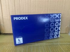 10 X PACKS OF 100 PRODEX VINYL POWDERED BLUE DISPOSABLE GLOVES SIZE LARGE