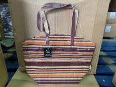 24 X BRAND NEW STRIPE PATTERN LARGE HAND BAGS