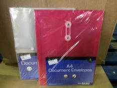 72 X BRAND NEW PACKS OF 4 TALLON A4 DOCUMENT ENVELOPES VARIOUS COLOURS