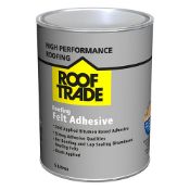 8 X NEW SEALED 5L TUBS OF ROOF TRADE - ROOFING FELT ADHESIVE
