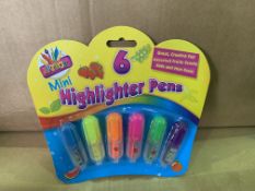 72 X BRAND NEW PACKS OF 6 MINI HIGHLIGHTER PENS