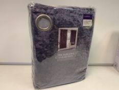 8 X NEW SEALED SETS OF THE ELEGANCE COLLECTION VELVET 90x90 INCH CURTAINS. RRP £80 PER SET