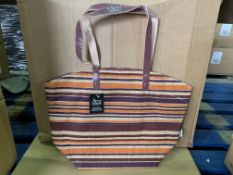 24 X BRAND NEW STRIPE PATTERN LARGE HAND BAGS