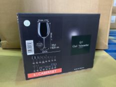 12 X BRAND NEW PACKS OF 6 CHEF AND SOMMELLIER CABERNET 25CL GLASSES IN 3 BOXES