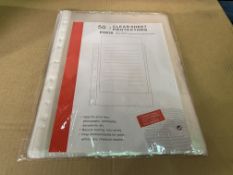 133 X BRAND NEW PACKS OF 50 CLEAR SHEET PROTECTORS