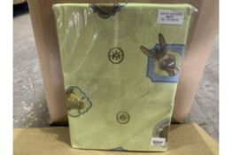 10 X BRAND NEW SHREK CURTAIN SETS WITH TIE BACKS 66 X 72 INCH GREEN