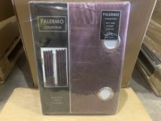 5 X BRAND NEW PALERMO COLLECTION DAMSON FULLY LINED EYELET CURTAINS 228 X 228CM