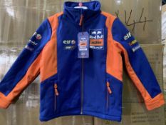 10 X BRAND NEW OFFICIAL RED BULL KTM OFFICIAL JACKETS SIZE 3-4 YEARS