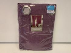 10 X NEW SEALED SETS OF THE ELEGANCE COLLECTION 66x54 INCH FAUX SUEDE LINED CURTAINS - ORCHID.