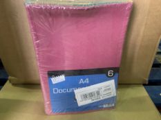 48 X BRAND NEW PACKS OF 6 CARD DOCUMENT WALLETS IN VARIOUS COLOURS