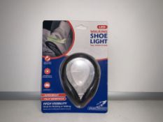 60 X NEW PACKAGED FALCON LED WALKING SHOE LIGHTS. SUPER BRIGHT - FULLY WATERPROOF.