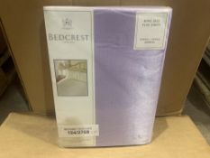 10 X BRAND NEW BEDCREST LILAC KING SIZE FLAT SHEETS 274 X 274CM