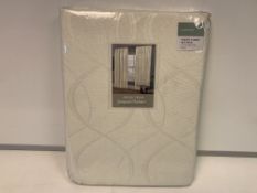 10 X NEW SEALED SETS OF OBELISK CREAM JACQUARD CURTAINS. SIZE 46x90 INCH. RRP £60 PER SET