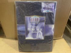 18 X BRAND NEW ROYAL SULTAN COLLECTION LUXURY PERCALE BEDLINEN DOUBLE FITTED SHEET 137 X 191CM