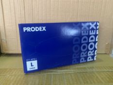 10 X PACKS OF 100 PRODEX VINYL POWDERED BLUE DISPOSABLE GLOVES SIZE LARGE