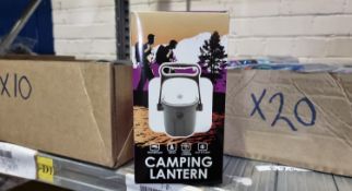 36 X BRAND NEW BOXED CAMPING LANTERNS - WATER PROOF. LIGHTWEIGHT. STRONG & DURABLE. EASY TO CARRY