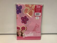 12 X BRAND NEW BARBIE CURTAIN SETS WITH TIE BACK 170 X 137CM