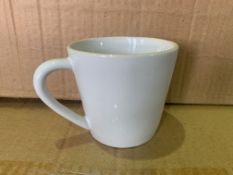 16 X BRAND NEW PACKS OF 6 WHITES RUSTIC NATURAL RIM TEA CUPS 0.19L