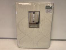 10 X NEW SEALED SETS OF OBELISK CREAM JACQUARD CURTAINS. SIZE 46x90 INCH. RRP £60 PER SET