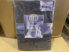 18 X BRAND NEW ROYAL SULTAN COLLECTION LUXURY PERCALE BEDLINEN DOUBLE FITTED SHEET 137 X 191CM