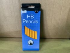 48 X BRAND NEW PACKS OF 20 HB PENCILS WITH ERASER TIPS