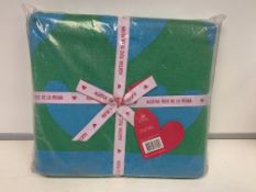 8 X BRAND NEW AGATHA RUIZ DE LA PRADA CORAZON AZUL VERDE THROW 130 X 170CM RRP £60 EACH